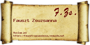 Fauszt Zsuzsanna névjegykártya