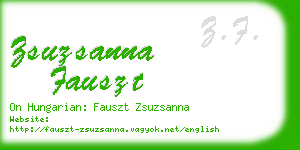 zsuzsanna fauszt business card